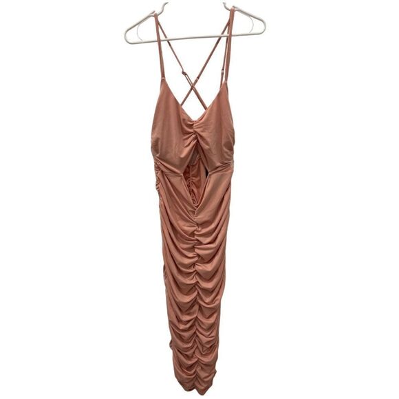 Michael Costello x Revolve Kara Midi Dress in Light Mauve.Size M - Picture 4 of 13